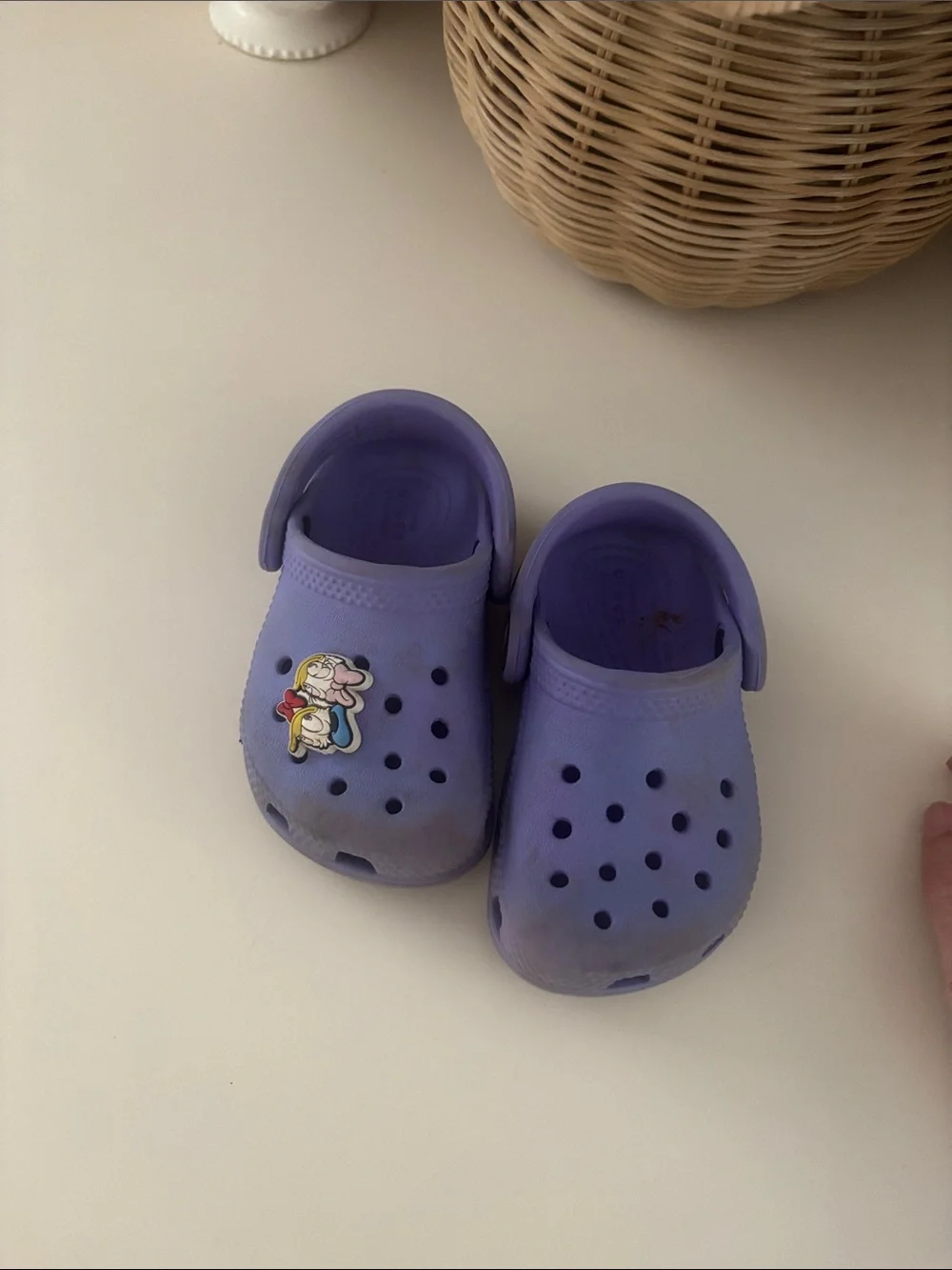 CROCS Kids Lavender Slip-On Clogs with Character Charm